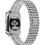 Curea iUni compatibila cu Apple Watch 1/2/3/4/5/6/7, 38mm, Luxury, Otel Inoxidabil, Silver